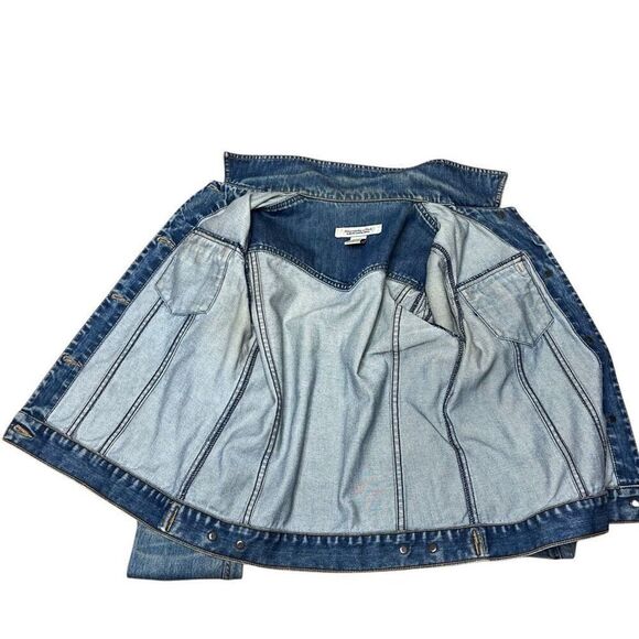 Vintage Abercrombie & Fitch Women’s Distressed Trucker Jean Jacket Small - Picture 8 of 10